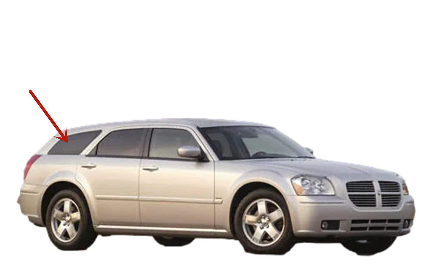 Passenger Right Side Rear Quarter Window Quarter Glass Compatible with Dodge Magnum 4 Door Wagon 2005-2008 Models