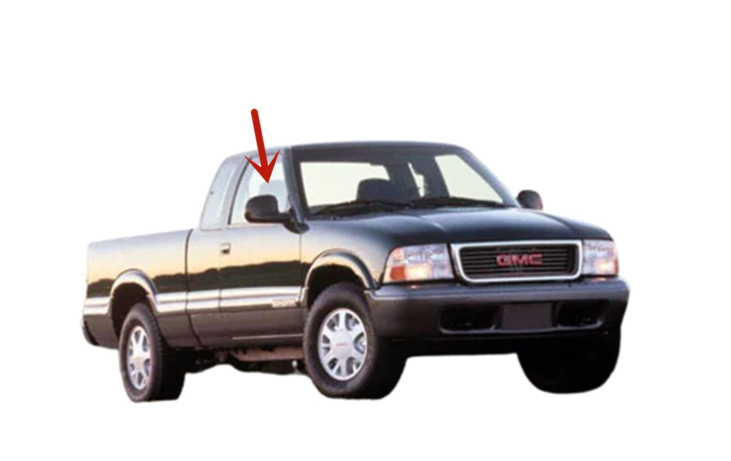 Passenger Right Side Front Door Window Door Glass Compatible with Chevrolet S10 Pickup/GMC Sonoma S15 Pickup 1994-2005 Models