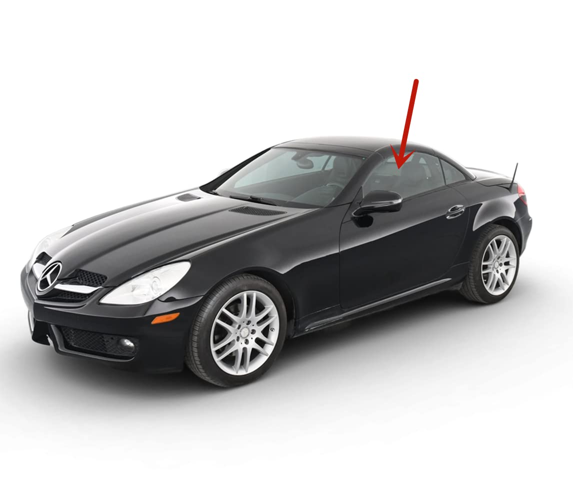 Tempered Driver Left Side Door Window Door Glass Compatible with Mercedes Benz SLK200 SLK280 SLK300 SLK350 SLK55AMG 2005-2012 Models