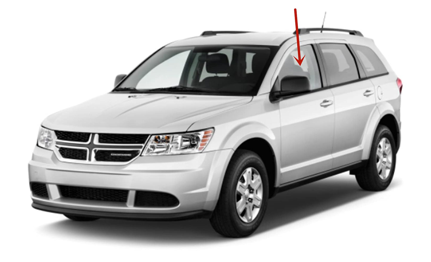 Driver Left Side Front Door Window Door Glass Compatible with Dodge Journey 2009-2020 Models