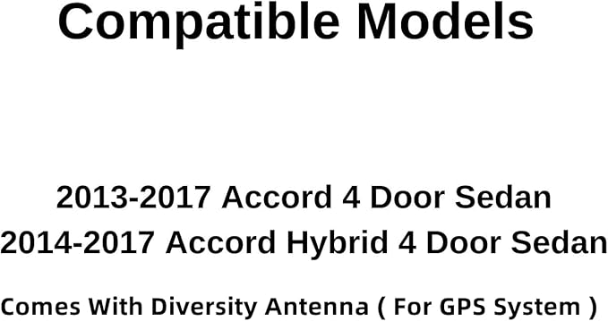 Heated Back Window Back Glass Compatible with Honda Accord 4 Door Sedan 2013-2017 Models