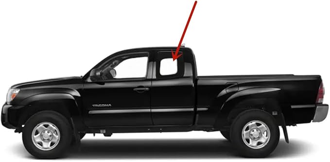 Clear Driver Left Side Quarter Window Quarter Glass Compatible with Toyota Tacoma Pickup Extended Cab 2005-2015 Models