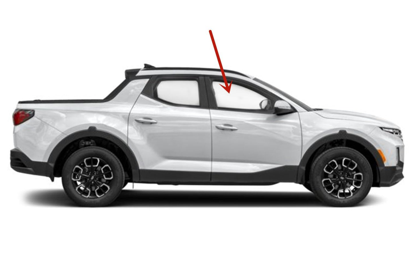 Tempered Passenger Right Side Front Door Window Door Glass Compatible with Hyundai Santa Cruz 2022-2024 / Tucson 2022-2025 Models