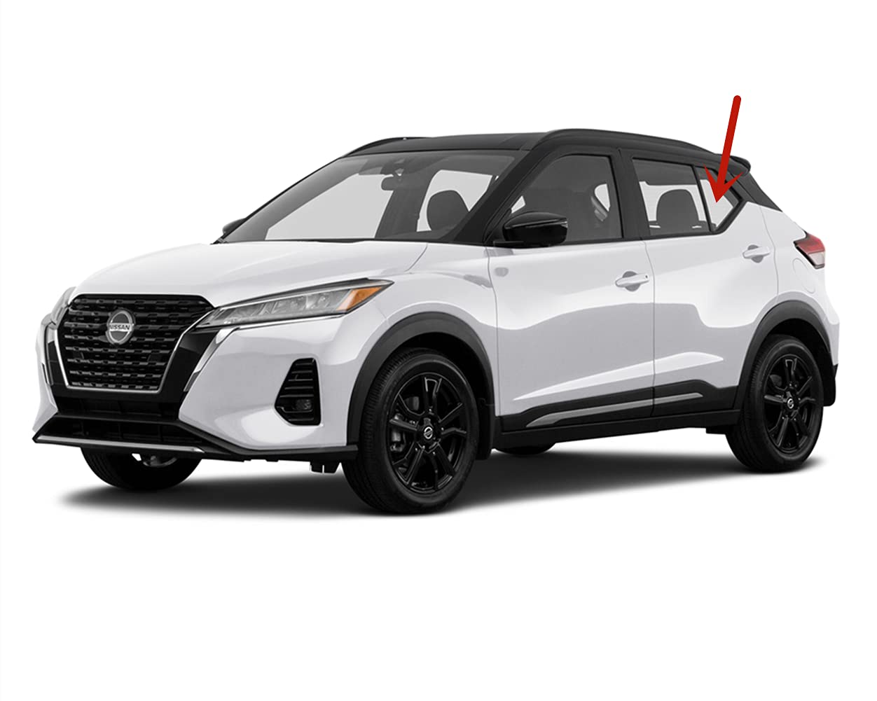 Driver Left Side Rear Vent Window Vent Glass Compatible with Nissan Kicks 2017-2024 Models