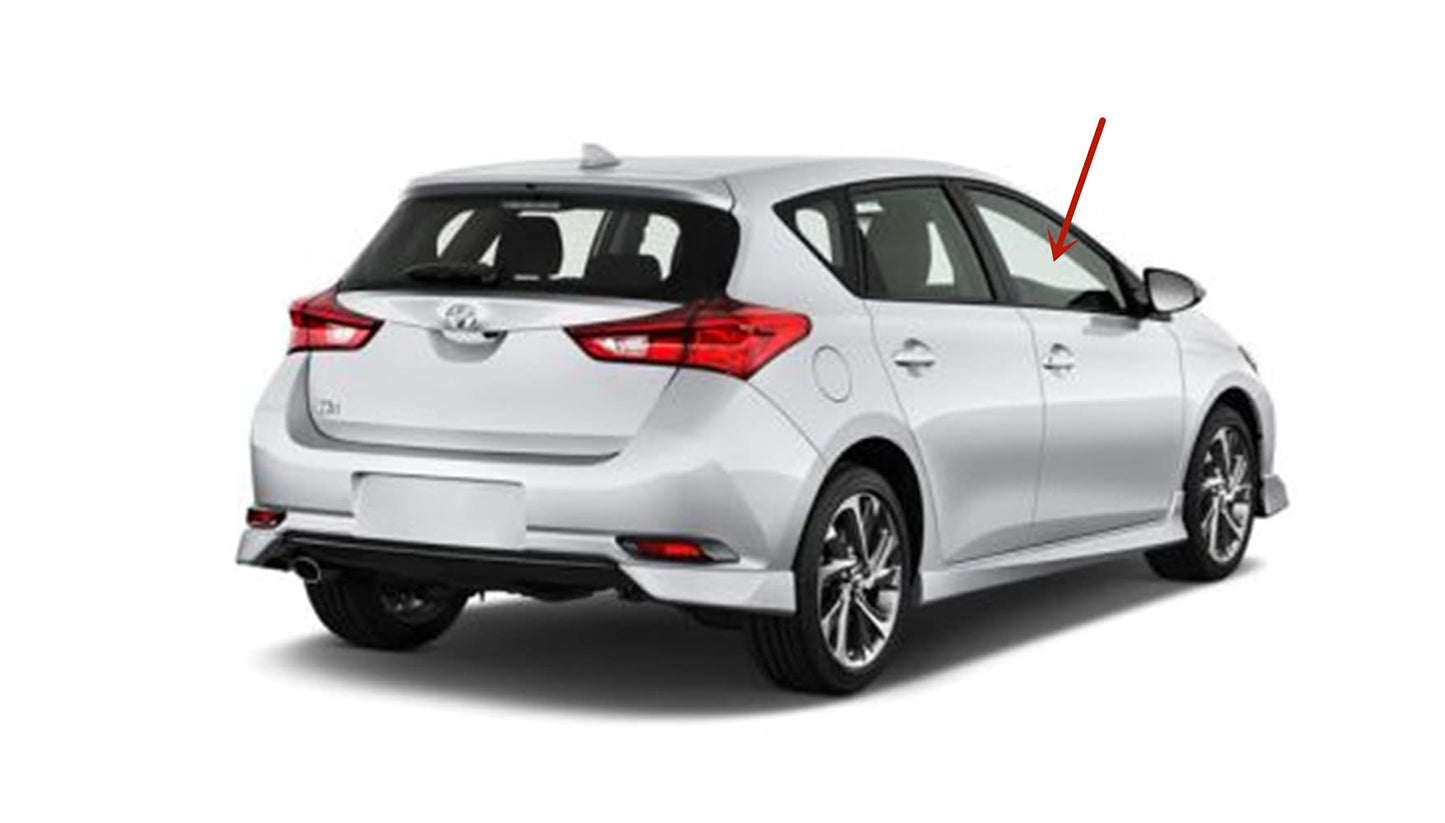 Passenger Right Front Door Window Door Glass Compatible with Toyota Corolla iM 2017-2018 Models/Scion iM 2016 Models