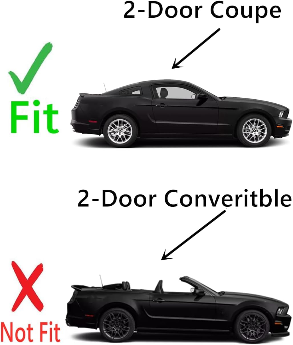 Factory Privacy Tinted Passenger Right Side Quarter Window Quarter Glass Compatible with Ford Mustang 2-Door Coupe 2005-2009 Models