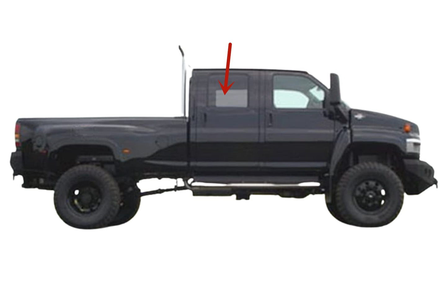 Fit Both Passenger Right Side/ Driver Left Side Rear Door Window Door Glass Compatible With Chevrolet Kodiak 2003-2009/GMC Topkick 2003-2009/Isuzu HTR HVR 2005-2009 4 Door Models