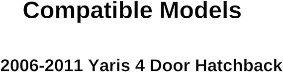 Passenger Right Side Rear Door Window Door Glass Compatible with Toyota Yaris 4 Door Hatchback 2006-2011 Models