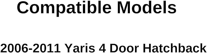 Driver Left Side Rear Door Window Door Glass Compatible with Toyota Yaris 4 Door Hatchback 2006-2011 Models