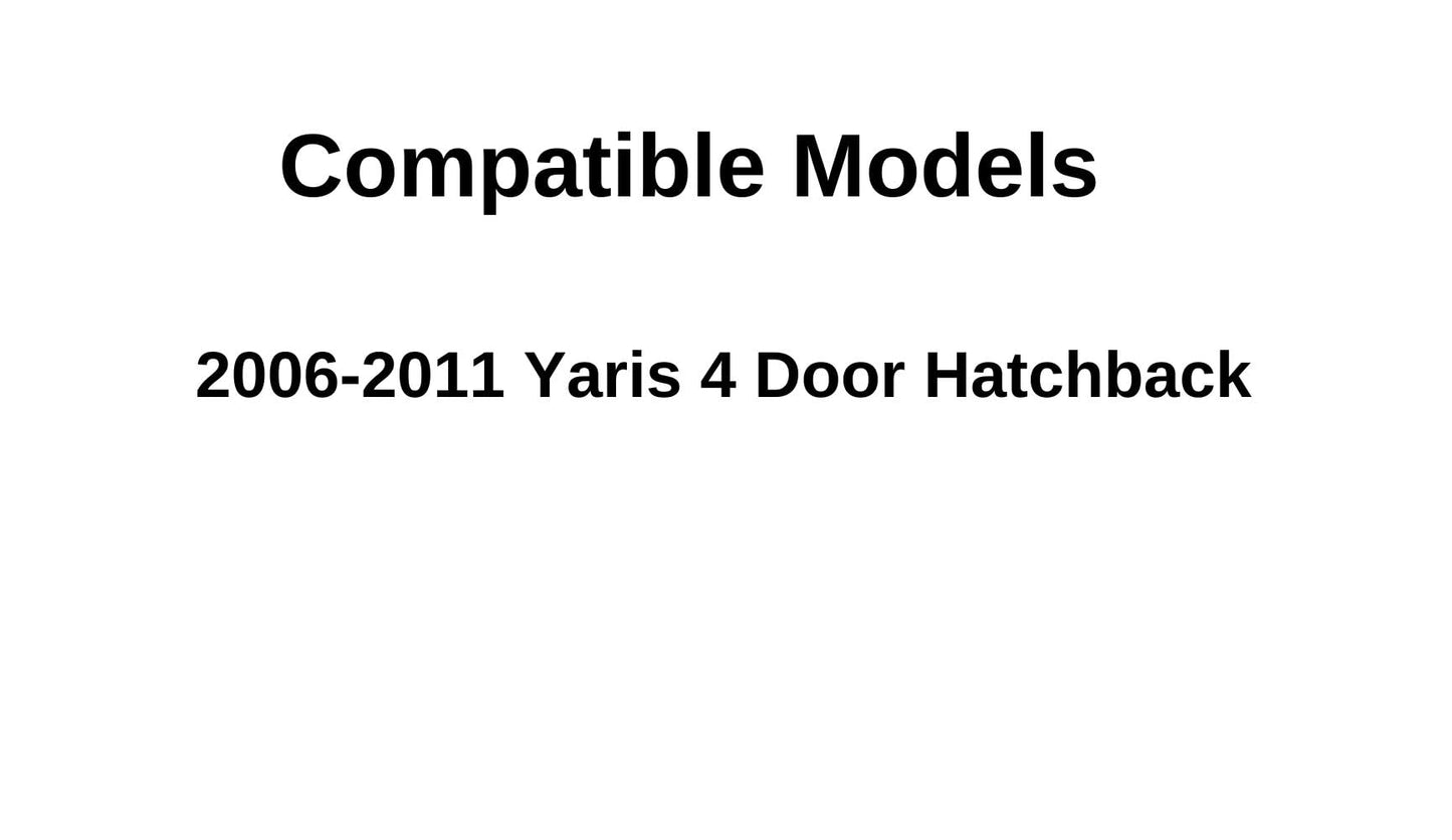 Driver Left Side Rear Vent Window Vent Glass Compatible with Toyota Yaris 4 Door Hatchback 2006-2011 Models