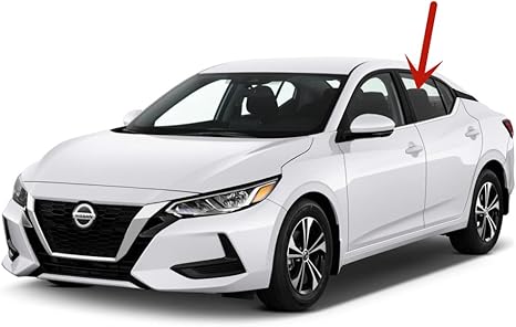 Driver Left Side Rear Door Window Door Glass Compatible with Nissan Sentra 2020-2024 Models