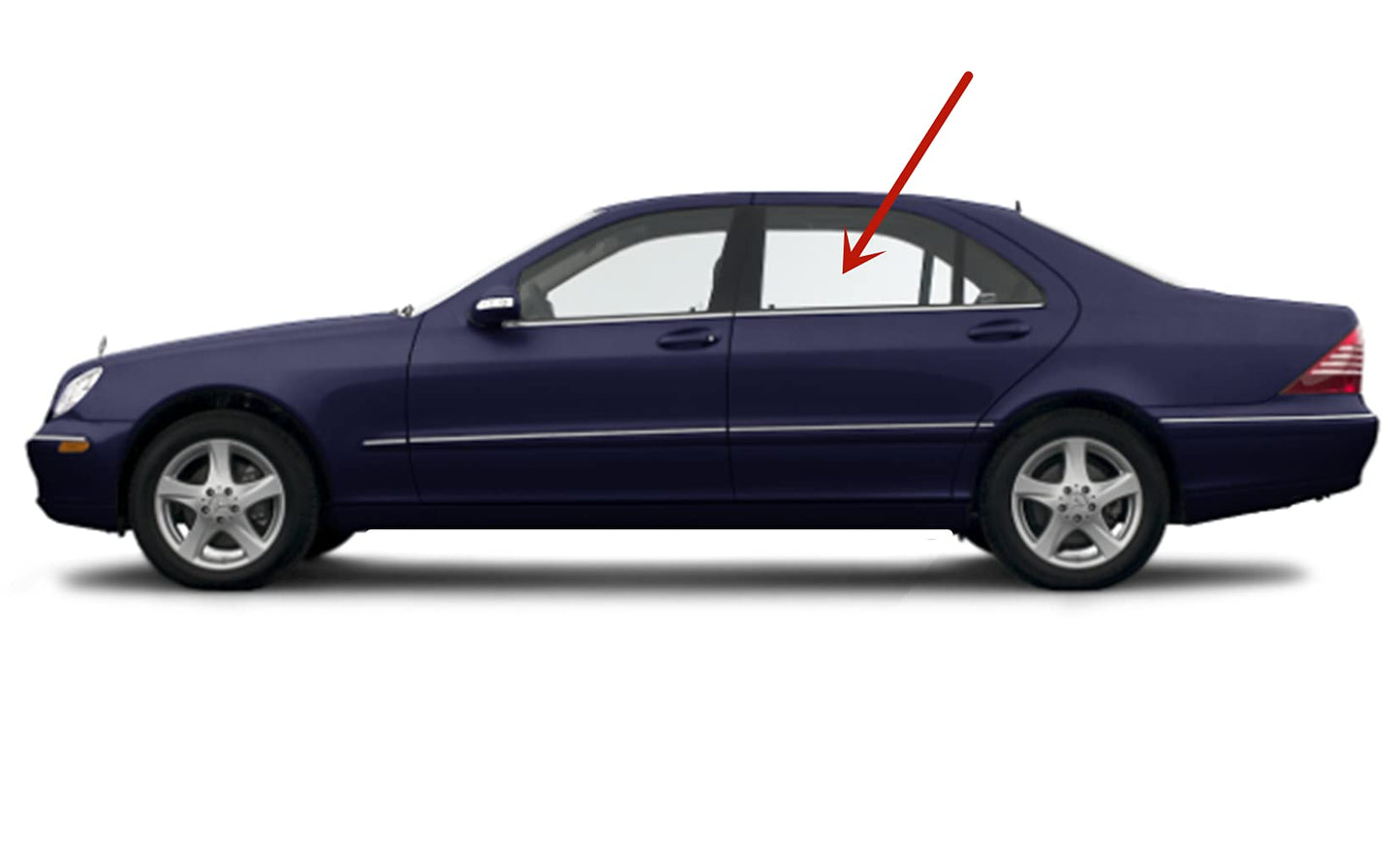 Laminated Driver Left Side Rear Door Window Door Glass Compatible with Mercedes Benz S430 / S500 / S600 / S55AMG / S65AMG / S350 2000-2006 Models