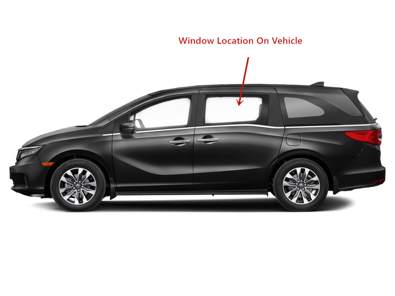 Laminated Driver Left Side Rear Sliding Cargo Door Window Door Glass Compatible with Honda Odyssey 2018-2025 Models