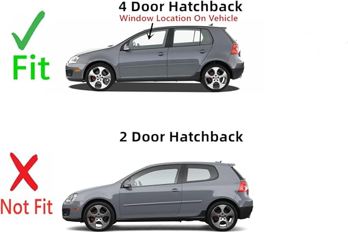 Driver Left Side Front Door Window Door Glass Compatible with Volkswagen Golf / GTI 4 Door Hatchback 2010-2014 Models