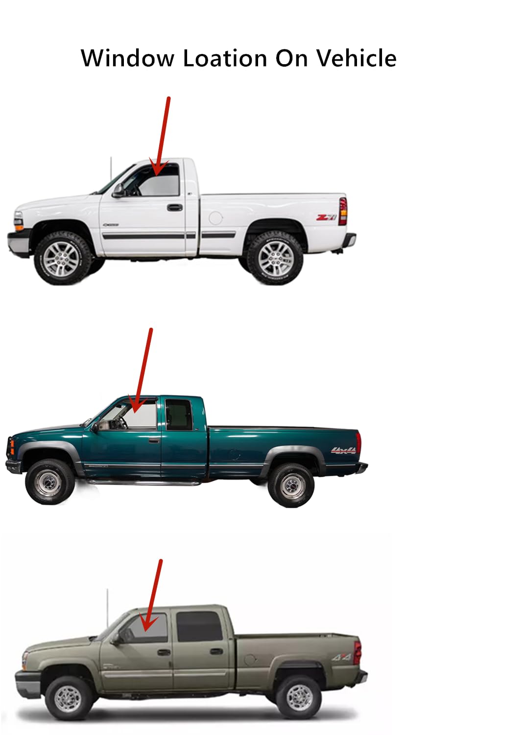 Privacy Driver Left Side Front Door Window Glass Compatible with Chevrolet / GMC Pickup C1500 K1500 1993-1999 Models/ C2500 C2500 K3500 K3500 1993-2000 Models (Not For Silverado or Sierra)