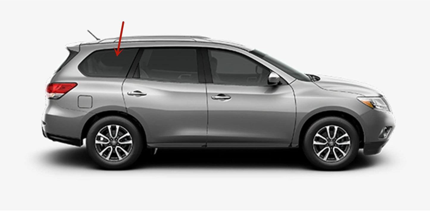 OEM Passenger Right Side Rear Quarter Window Quarter Glass Compatible with Nissan Pathfinder 2013-2020 Models