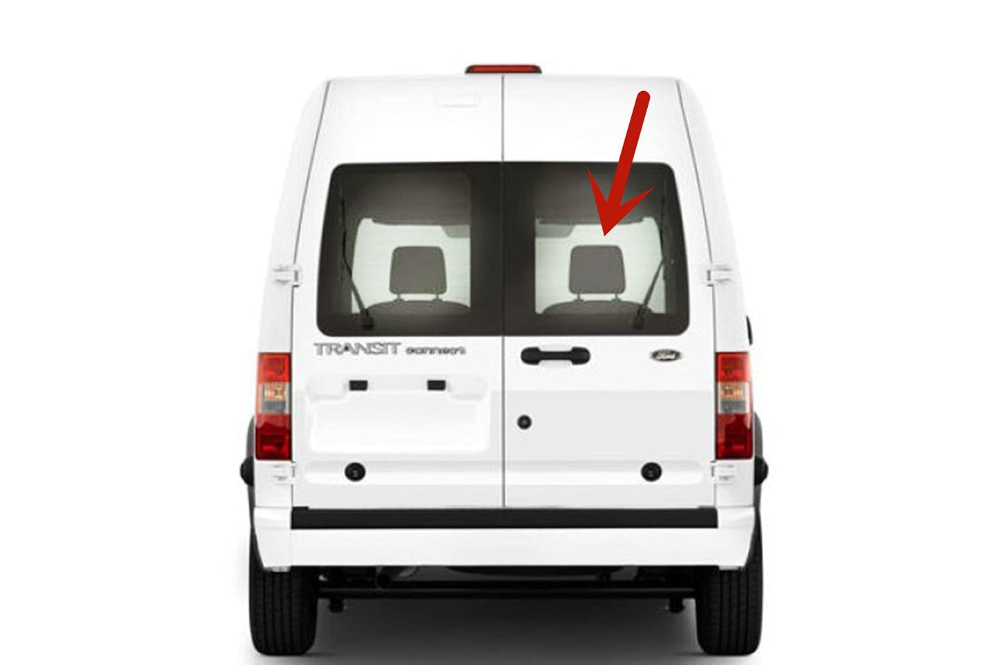 Heated Back Window Back Glass Passenger Right Side Compatible with Ford Transit Connect 2010-2013 Models