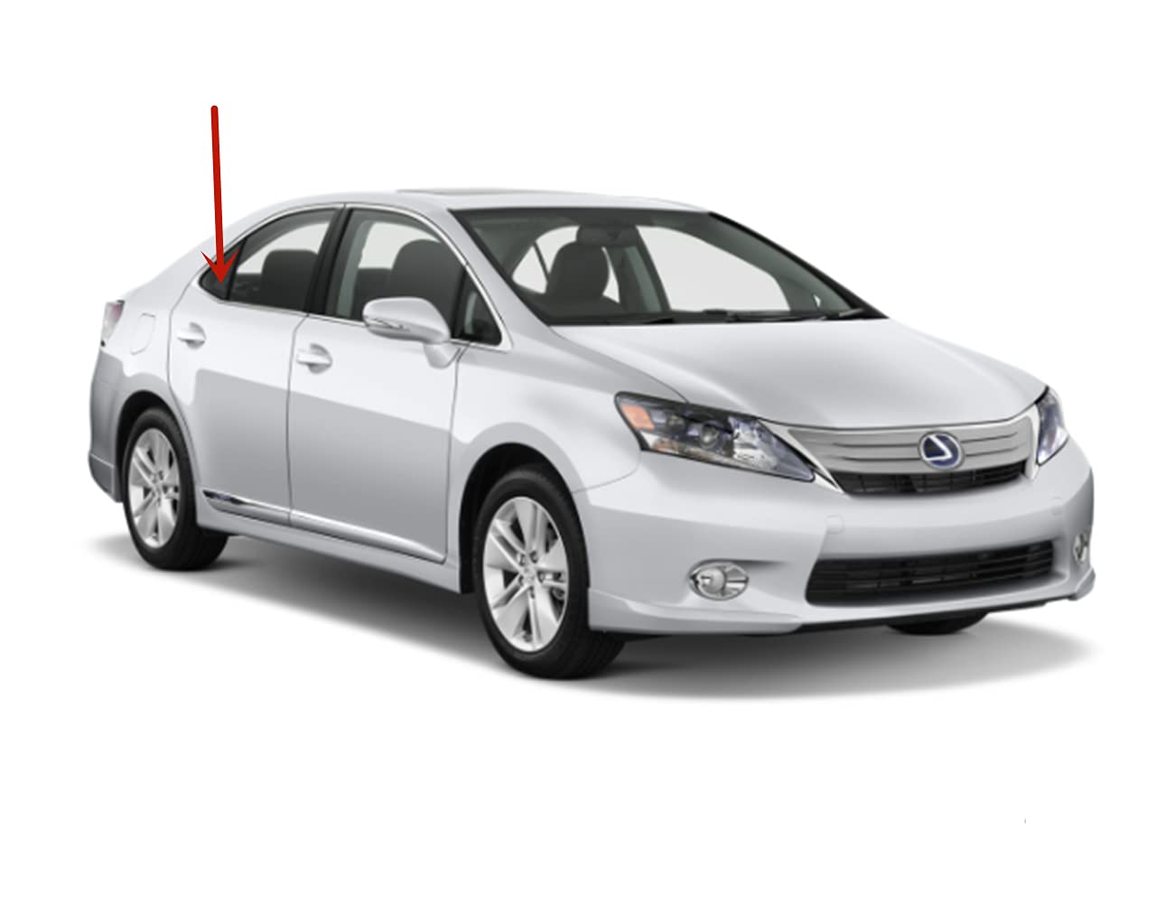 Passenger Right Side Rear Vent Window Vent Glass Compatible with Lexus HS250 2010-2012 Models