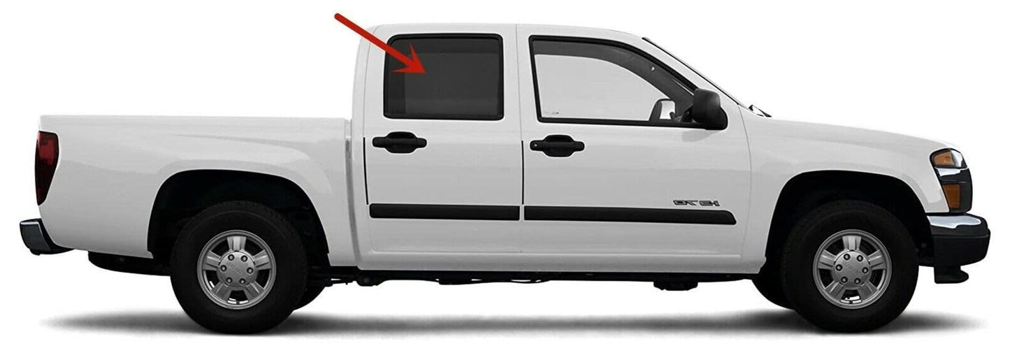 Passenger Right Side Rear Door Window Door Glass Compatible with Chevrolet Colorado/GMC Canyon 4 Door Crew Cab 2004-2012 Models