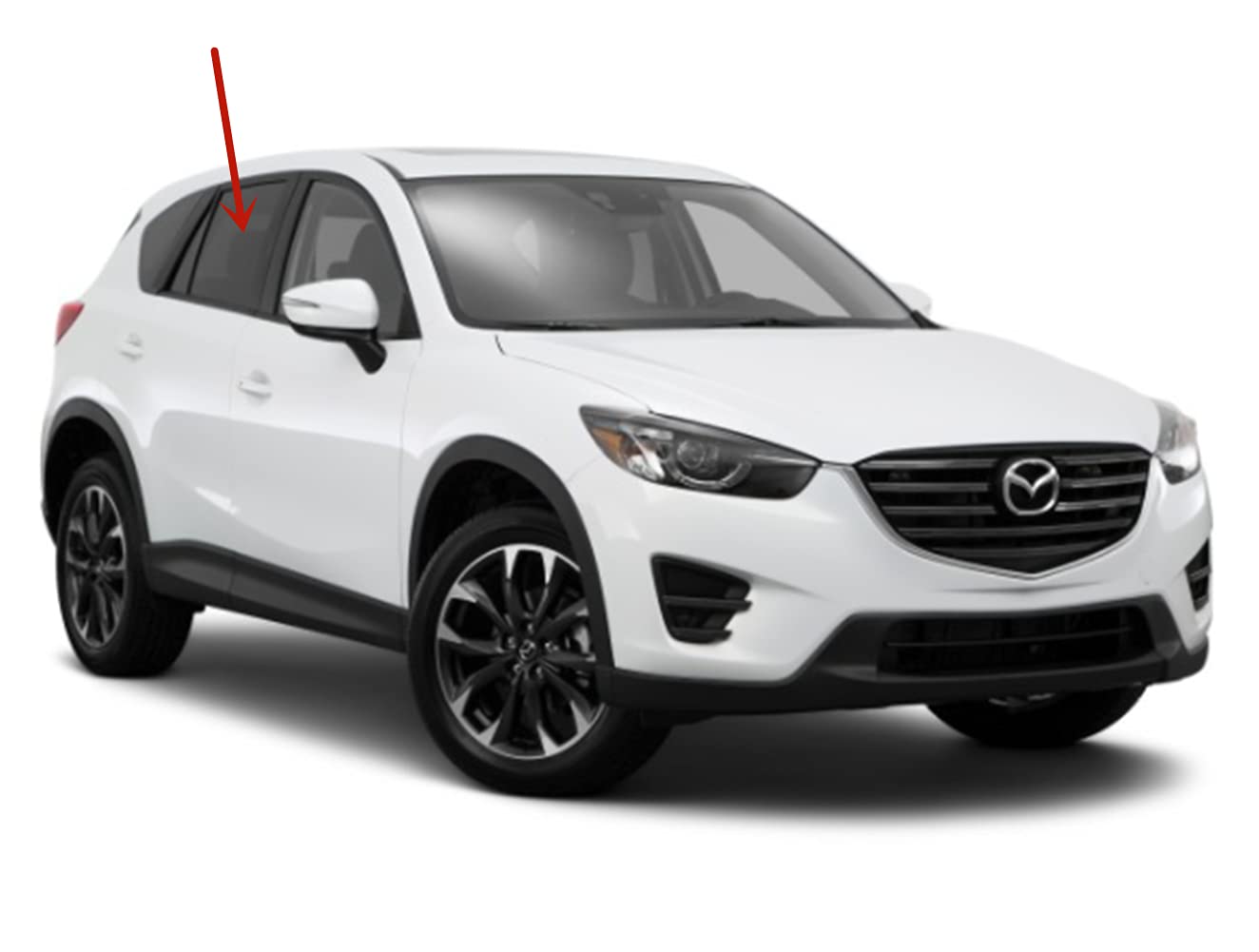 Passenger Right Side Rear Door Window Door Glass Compatible with Mazda CX-5 2013-2016 Models