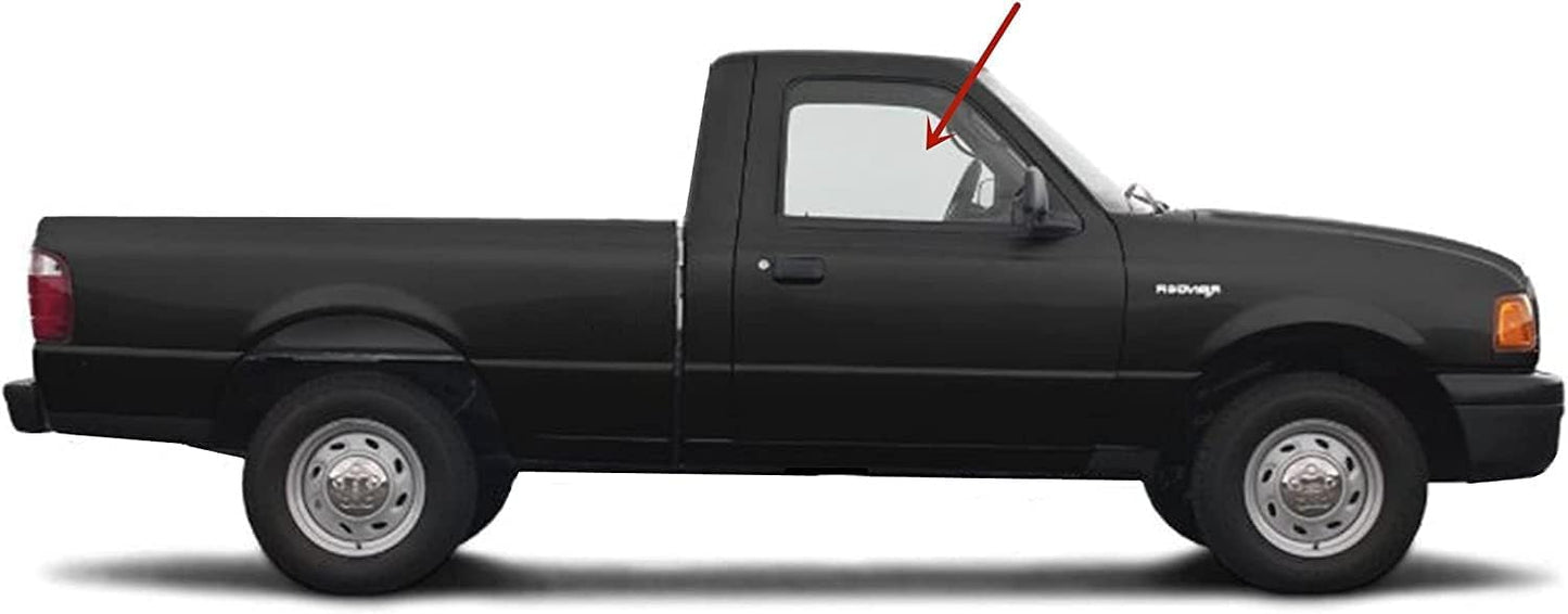 Passenger Right Side Front Door Window Door Glass Compatible with Ford Ranger Pickup 2 Door Super/Standard Cab 2019-2023 Models
