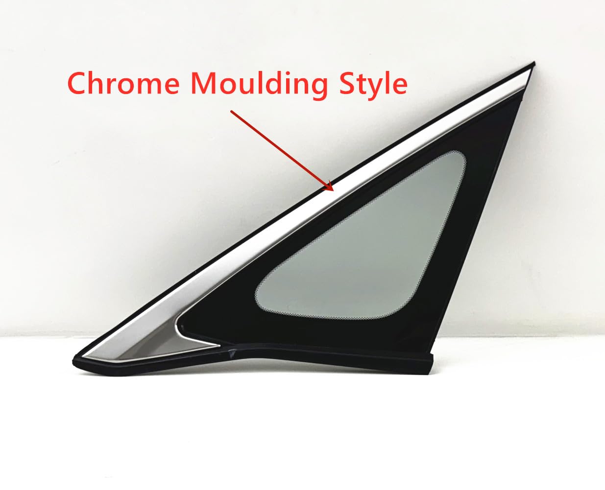 Tempered Chrome Moulding Style Passenger Right Side Quater Window Quarter Glass Compatible with Honda Civic 4-Door Sedan 2022-2025 Models