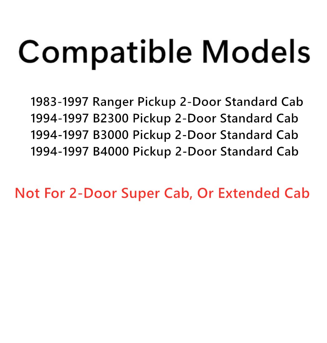 Rear Sliding Window Glass 3 Panel Manual Back Slider (Gasket Included) Compatible with Ford Ranger Pickup / Mazda B2300 B3000 B4000 1983-1997 2-Door Standard Cab Models