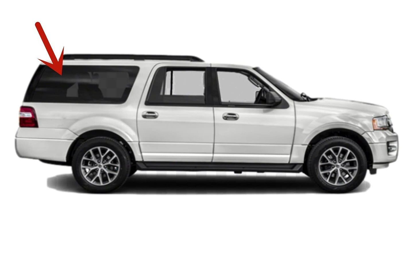 OE Stationary Passenger Right Side Quarter Window Quarter Glass Compatible with Ford Expedition EL Long Wheel Base 2008-2017 Models