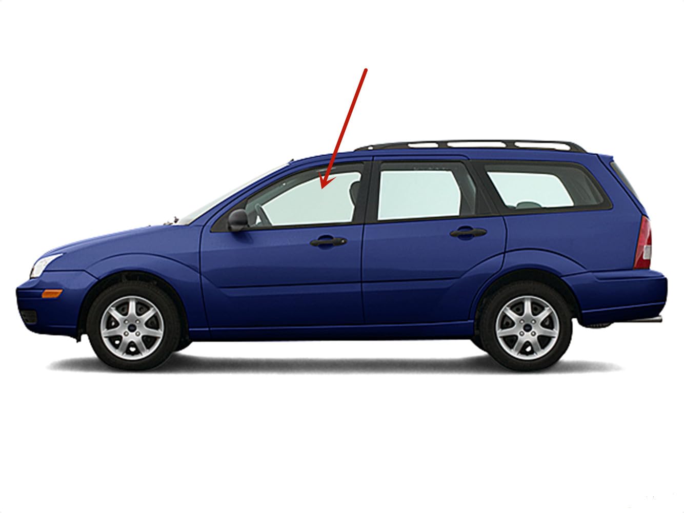 Driver Left Side Front Door Window Door Glass Compatible with Ford Focus 2000-2007 4 Door Models