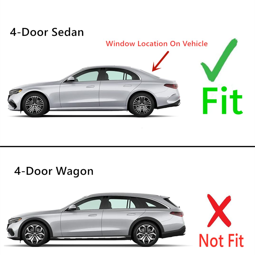 Heated Rear Back Window Back Glass Compatible with Mercedes Benz E-Class E200 E350 E450 4-Door Sedan 2024-2025 Models