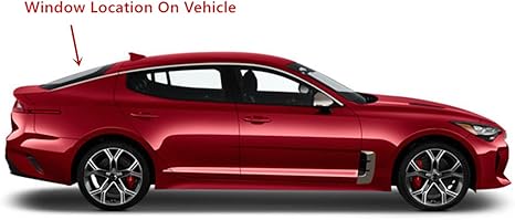 Tempered Glass Heated Back Window for Kia Stinger 4 Door Sedan 2018-2023