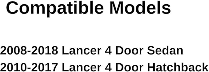 Passenger Right Side Rear Door Window Door Glass Compatible with Mitsubishi Lancer 2008-2018 Models