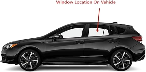 Driver Left Side Rear Door Window Door Glass Compatible with Subaru Impreza 4 Door Hatchback 2017-2023 Models