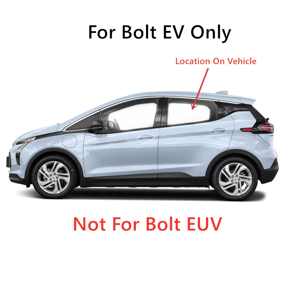 Tempered Driver Left Side Rear Door Window Door Glass Compatible with Chevrolet Bolt EV 2017-2023 Models (Not For Bolt EUV)