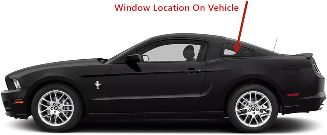 Factory Privacy Tinted Driver Left Side Quarter Window Quarter Glass Compatible with Ford Mustang 2-Door Coupe 2005-2009 Models