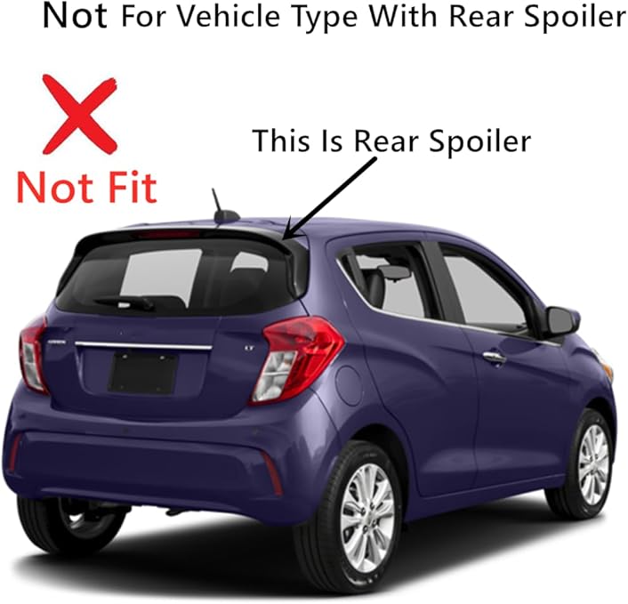 Without Spoiler Style Heated Back Window Back Glass Compatible with Chevrolet Spark 2016-2023 Models
