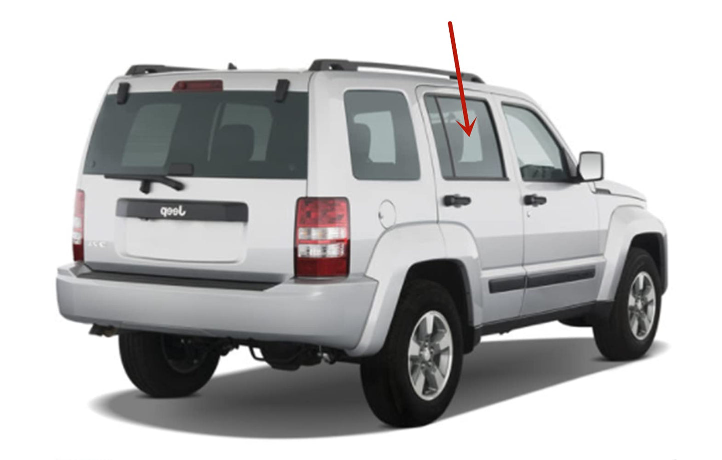 Passenger Right Side Rear Door Window Door Glass Compatible with Jeep Liberty 4 Door Utility 2008-2012 Models