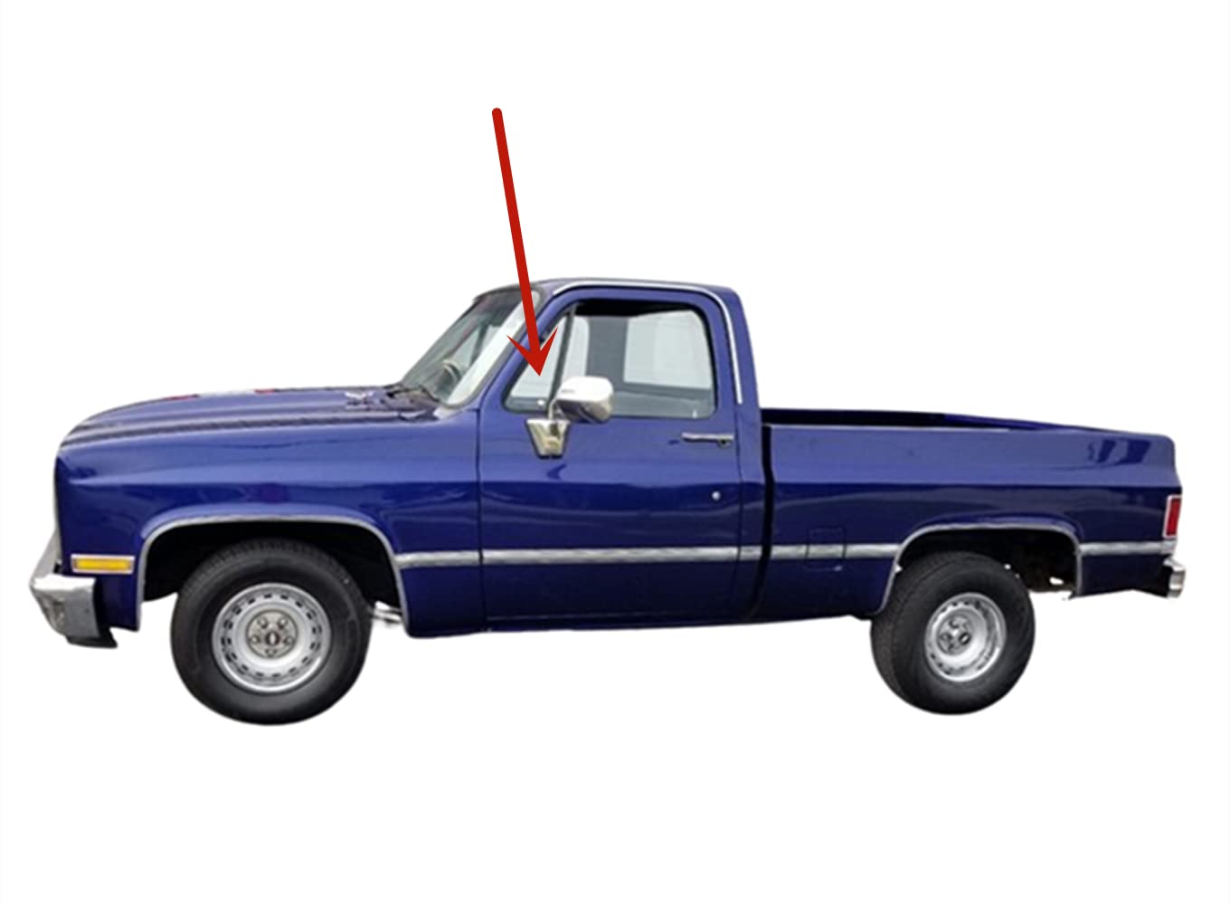 Driver Left Side Front Vent Window Vent Glass Compatible with GMC Pickup (C/K 1500 2500 3500) 1981-1986/Pickup (R/V 1500 2500 3500) 1987-1991 /Topkick Suburban Jimmy 1981-1991 Model