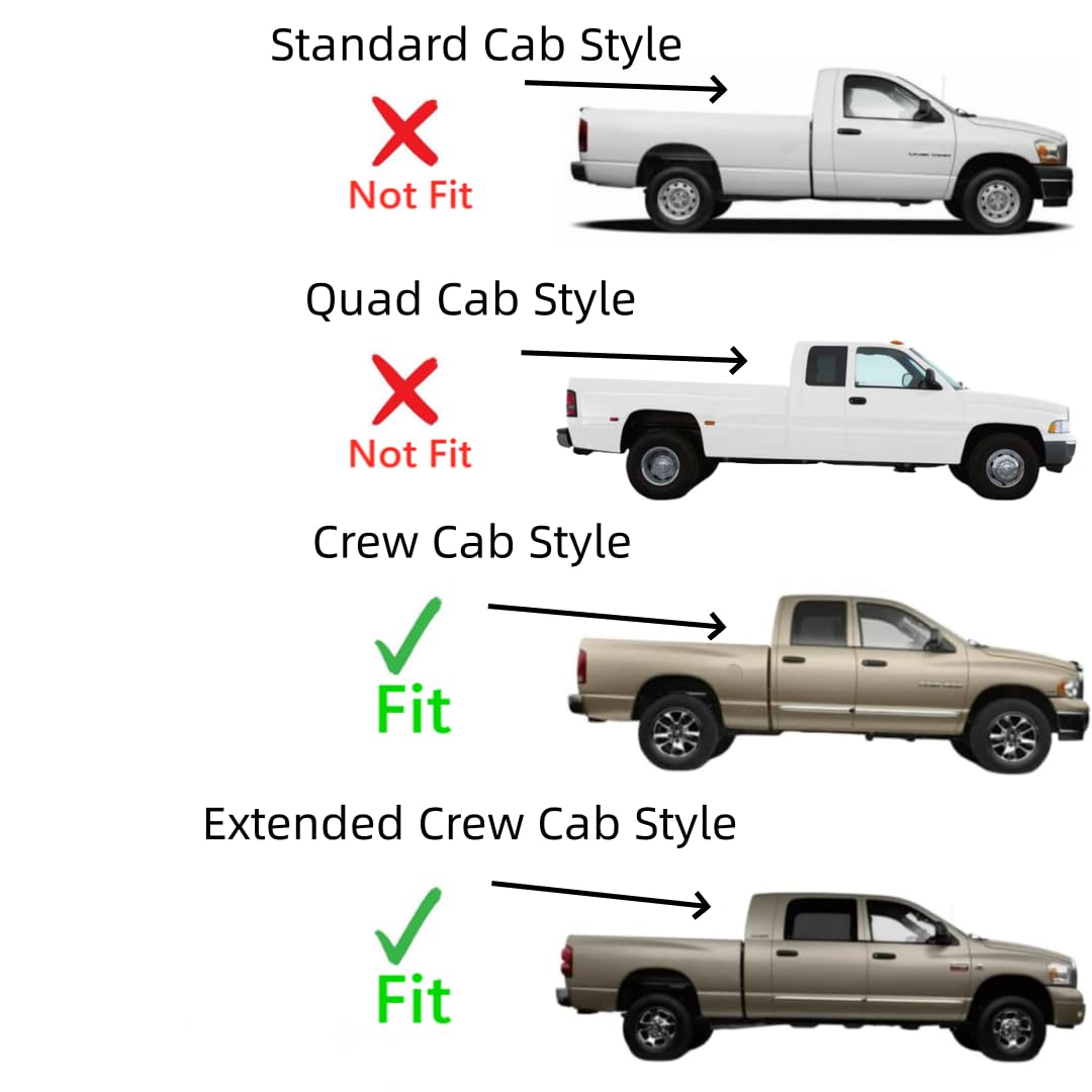 Tempered Passenger Right Side Front Door Window Door Glass Compatible with Dodge Ram 4 Door Pickup 1500 2002-2008 Models/2500 3500 4500 5500 2003-2009 Models