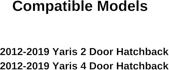 Heated Back Window Back Glass w/o Wiper Hole Style Compatible with Toyota Yaris Hatchback 2012-2019 Models