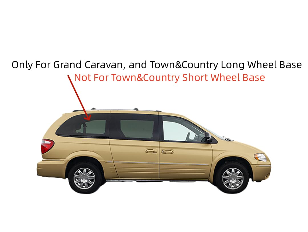 Power Style Passenger Right Side Quarter Window Quarter Glass Compatible with Dodge Grand Caravan/Chrysler Town & Country Long Wheel Base 2004-2007 Models