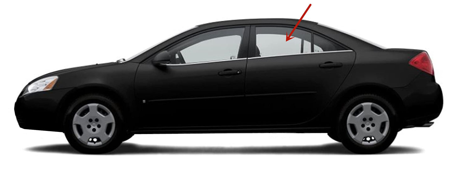 Driver Left Side Rear Door Window Door Glass Compatible with Pontiac G6 4 Door Sedan 2005-2010 Models