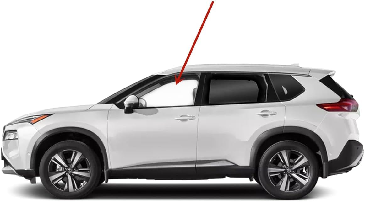 Tempered Driver Left Side Front Door Window Door Glass Compatible with Nissan Rogue 2021-2025 Models (Not For Rogue Sport)