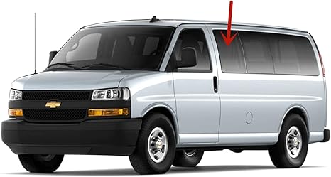 Stationary Driver Left Side Rear Window Glass Compatible with Chevrolet Express/GMC Savana 2003-2025 Models