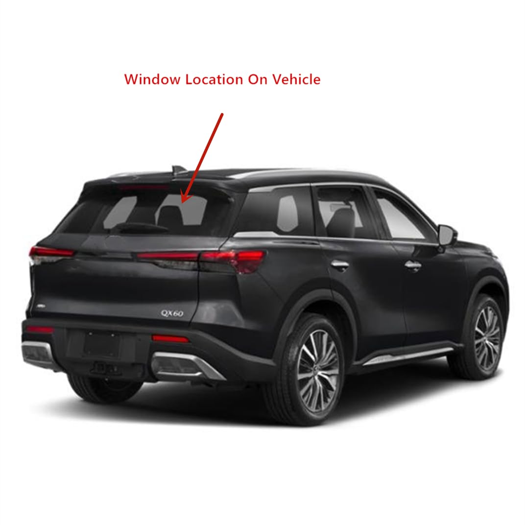 Heated Rear Back TailGate LiftGate Window Back Glass Compatible with Infiniti QX60 2022-2025 Models