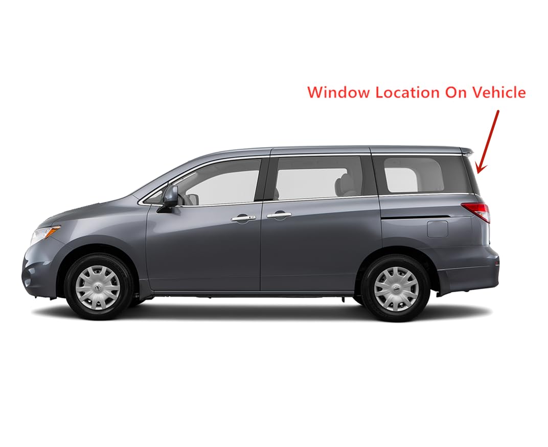 Heated Rear Back Tailgate Window Back Glass Compatible with Nissan Quest 2011-2017 US Model Only