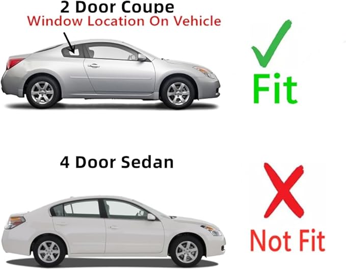 OEM Passenger Right Side Rear Quarter Window Quarter Glass Compatible with Nissan Altima 2 Door Coupe 2008-2013 Models