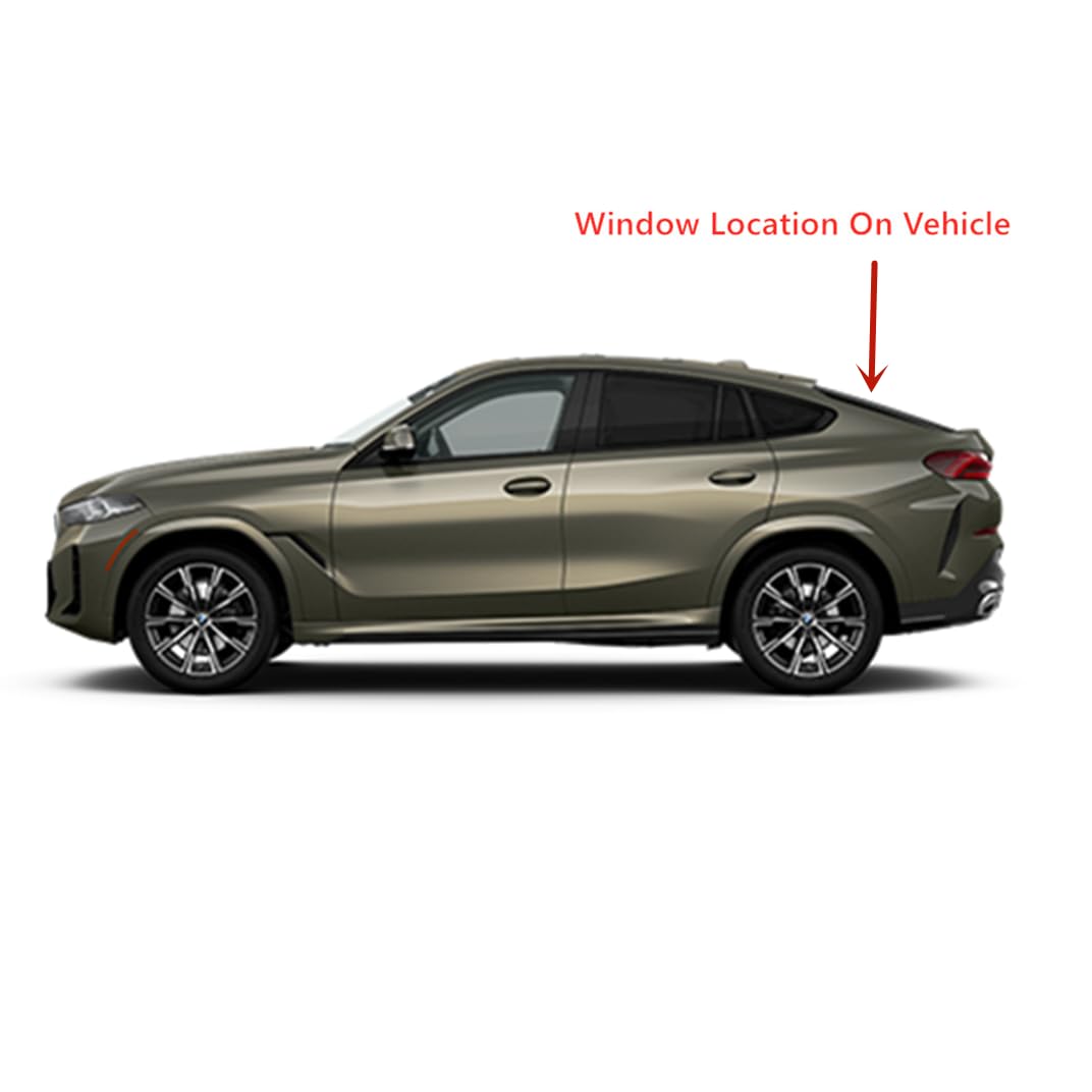Clear Heated Rear Back Tailgate Window Back Glass Compatible with BMW X6 2020-2025 Models