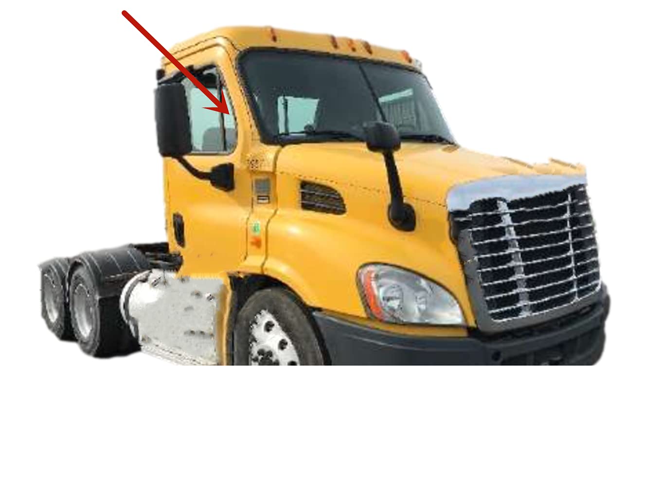 Passenger Right Side Front Vent Window Vent Glass Compatible with Freightliner Cascadia 2008-2024 Models