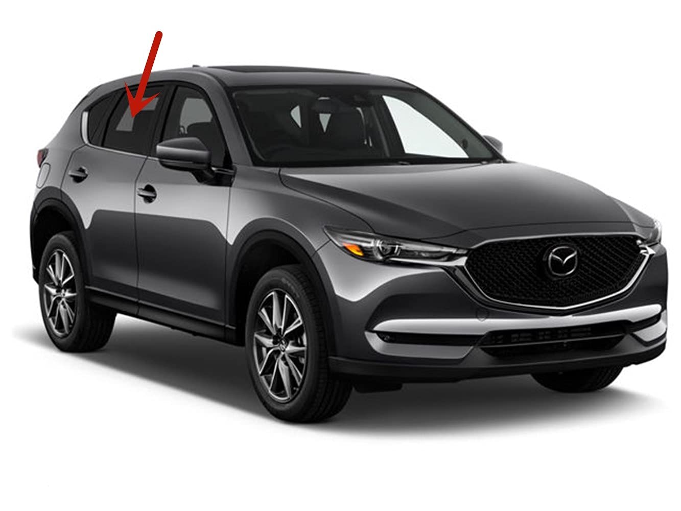 Passenger Right Side Rear Door Window Door Glass Compatible with Mazda CX-5 2017-2024 Models